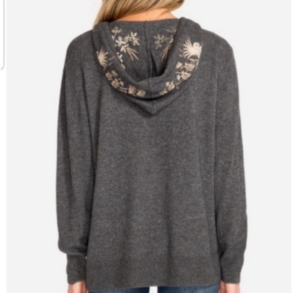 Cashmere Johnny Was Hoodie with Floral Embroidery - Picture 4 of 9